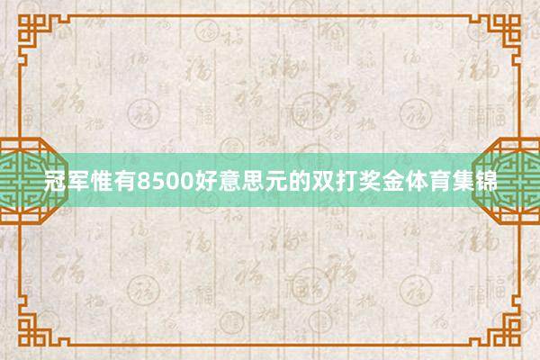 冠军惟有8500好意思元的双打奖金体育集锦